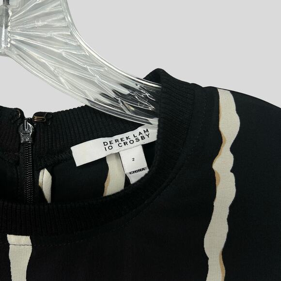 Derek Lam 10 Crosby Abstract Silk Dress - Picture 3 of 4